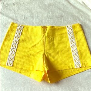 Lilly Pulitzer Yellow Lace Short-Shorts